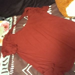 Maroon top